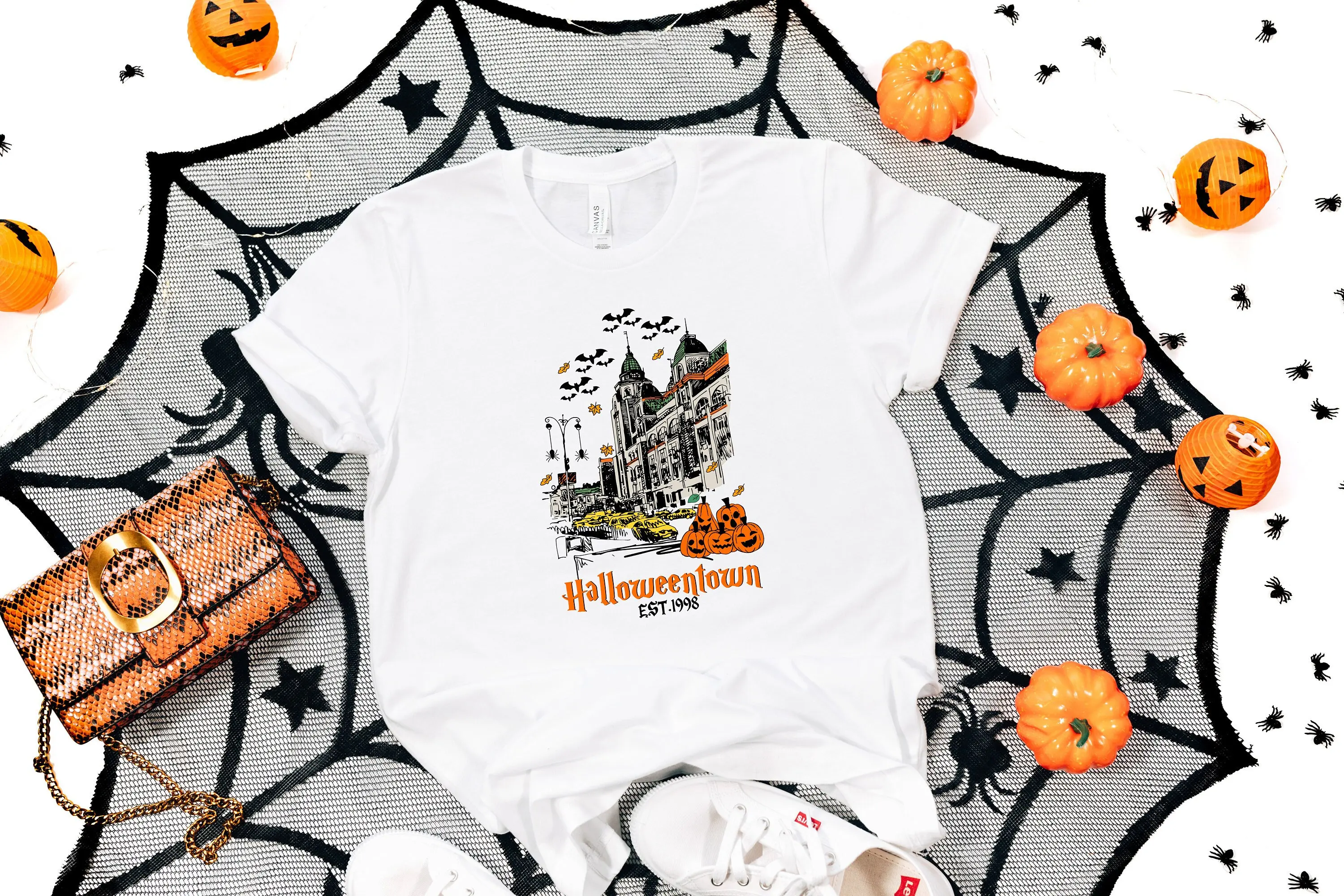 Футболка Halloweentown SweaT Хэллоуин Es 1998 моторошная тыква Vibes