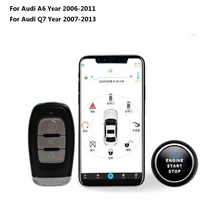 for audi a6 2006 2011 q7 07 13 car alarm system keyless entry engine start stop with push button start smartphone remote control