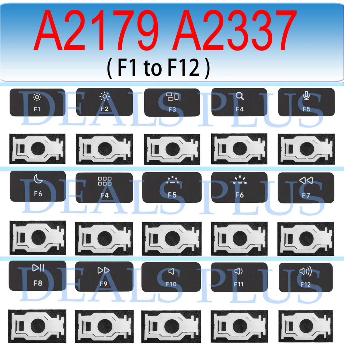 Новые Индивидуальные функциональные клавиши A2179 A2337 от F1 до F12 Сменный колпачок +