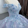 JANCEMBER Quinceanera Dresses Ball Gown Lace Flowers Vestidos De 15 Años 2023 Blue Pearls DY6530 Vestito Da Ragazza Di Fiori 5