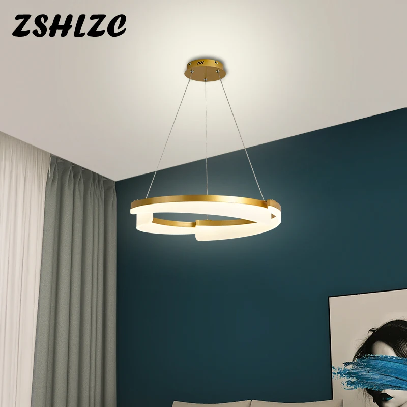 Купи Modern Led Pendant Light Luminaries Black&Gold Circle Chandelier Lighting Pendant Lamp for Dining room Kitchen Living room Lamp за 6,279 рублей в магазине AliExpress