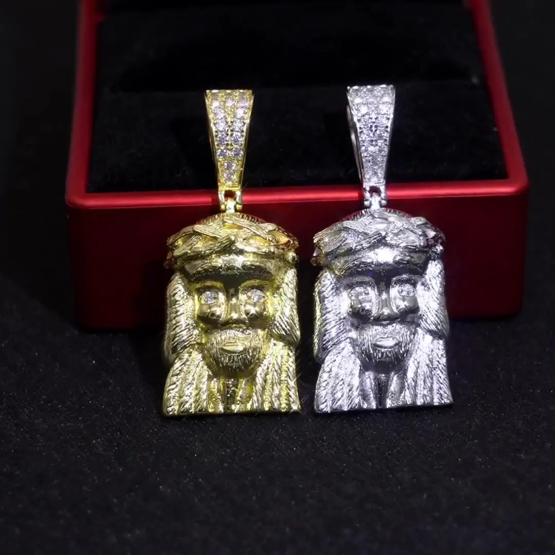 Moissanite New Jesus Pendant Necklace For Men S925 Silver Real Diamond Iced Out Necklaces Women Jewelry Pass Tester With GRA