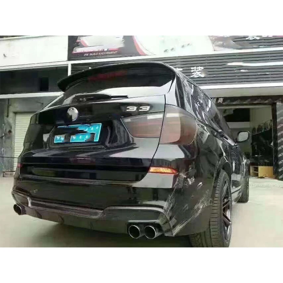 Задняя губа для BMW X3 F25 2014-2018 из углеродного волокна диффузор заднего бампера