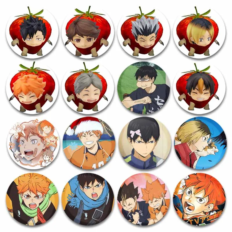 Классическая брошь в стиле аниме Haikyuu персонаж мультфильма Shoyo Hinata Kenma Kozume значок