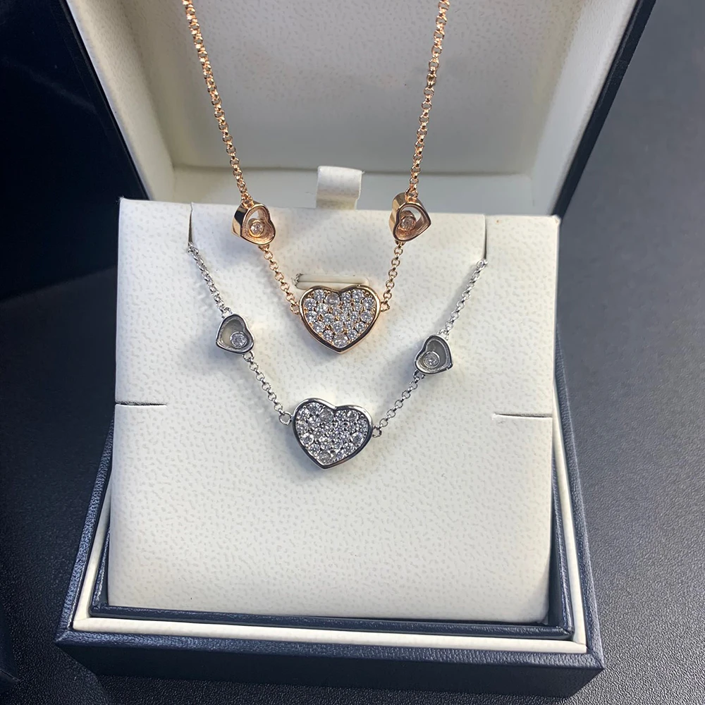 

Exquisite Fashion Luxury Brand Jewelry 925 Silver Love Diamond Pendant Necklace Wedding Party Gift