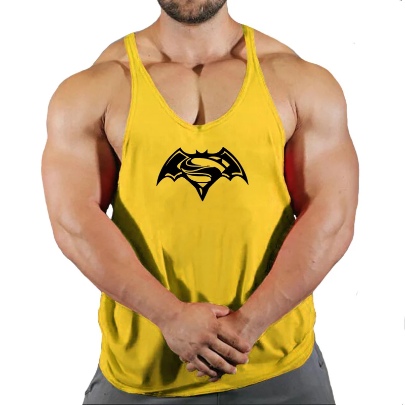 Bat Brand Man Workout Casual Sportswear Stringer Clothing Bodybuilding Singlets Fitness Vest Men's Tank Top Muscle Sleeveless