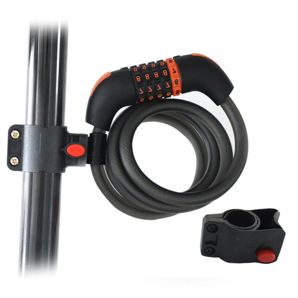 

Mountain Bike Steel Cable Lock Key Electric Password Fixed Anti-Theft Steel Bicycle Lock Bike Accessories Candado Bicicleta