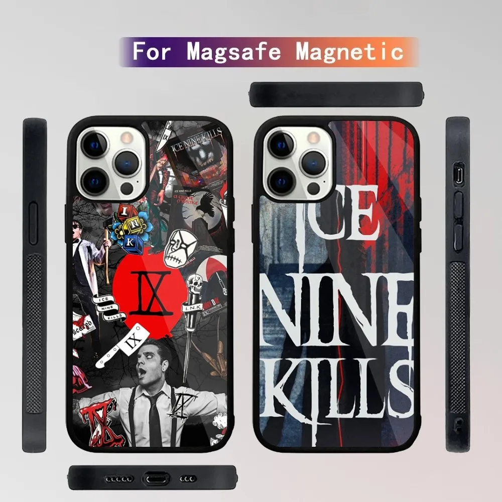 Чехол для телефона Band I-Ice N-Nine K-kill iPhone 16 15 14 13 12 11 Plus Pro Max Mini Magsafe магнитная