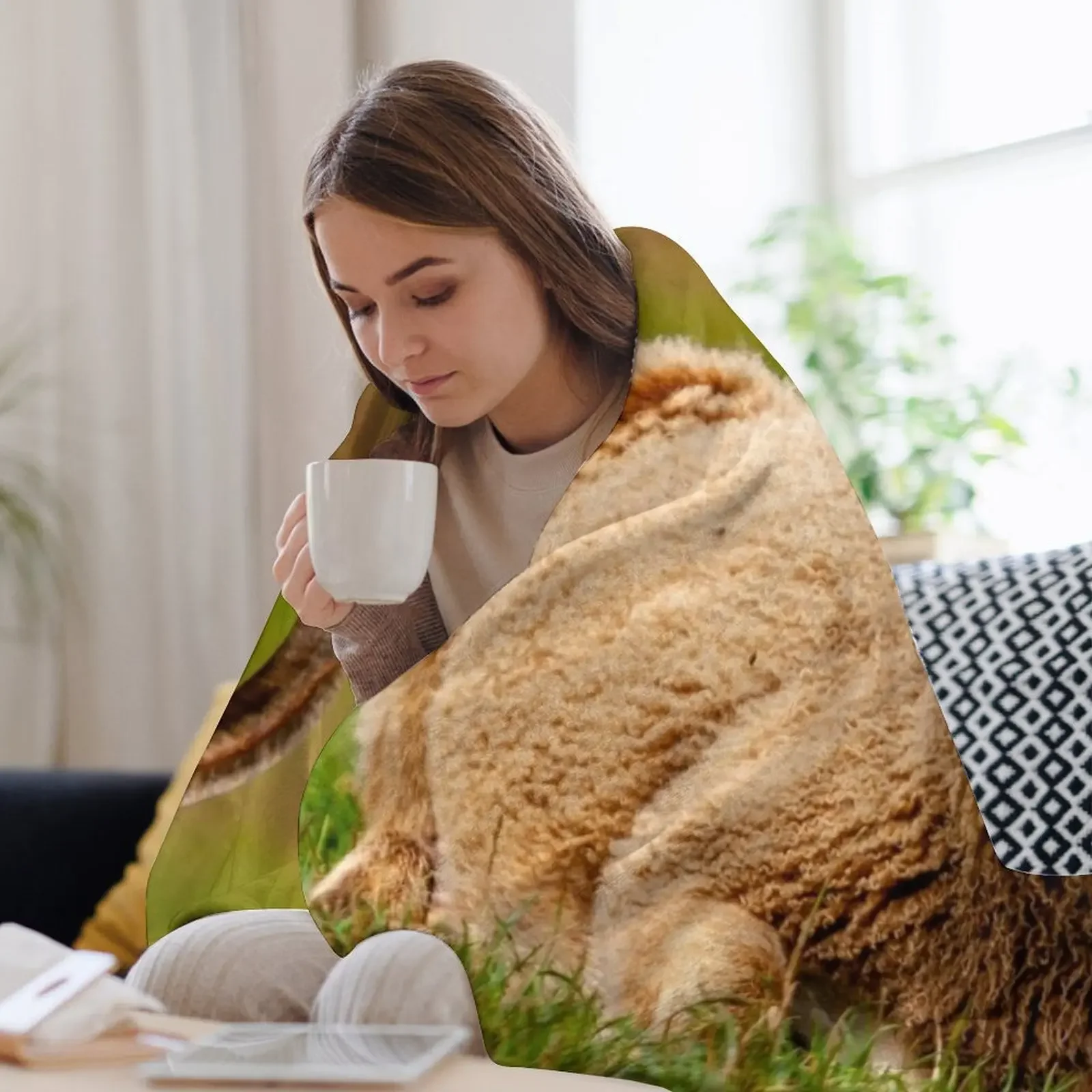 Одеяло Soay Sheep большое для дивана милые летние одеяла