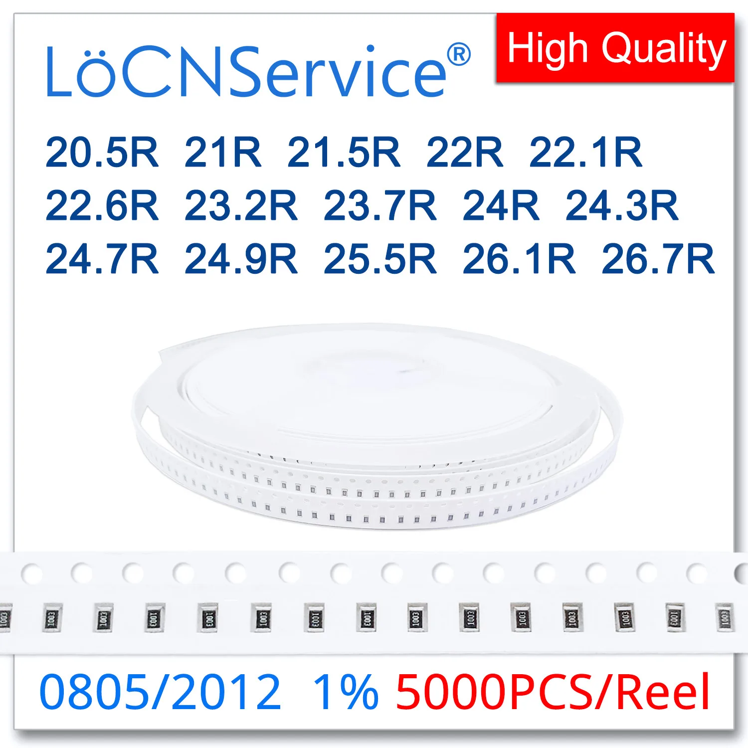 Резистор LoCNService 0805 1% 5000 шт