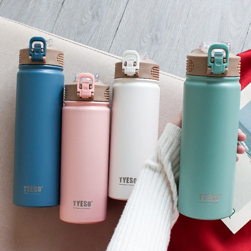 Large Capacity Double Stainless Steel Thermos Mug With Straw Portable Vacuum Flasks Creative Thermal Bottle Tumbler Thermocup |