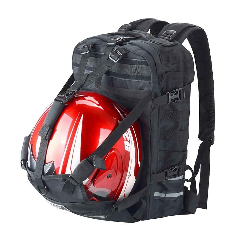 Waterproof Large Capacity Molle Motorcycle Helmet Backpack Cycling Storage Holder Basketball Football Hiking Helmetcatch Bag