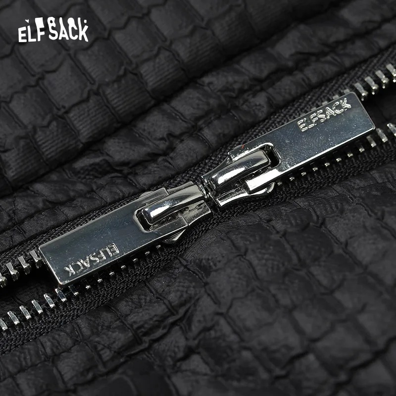 ELFSACK Black Warm Down Coats Women 2022 Winter Long Casual Coats