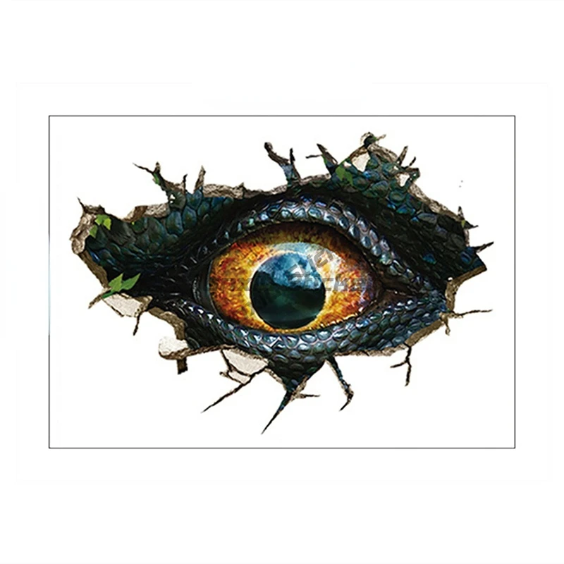 Автомобильная виниловая наклейка яркие крокодиловые глаза самоклеящаяся