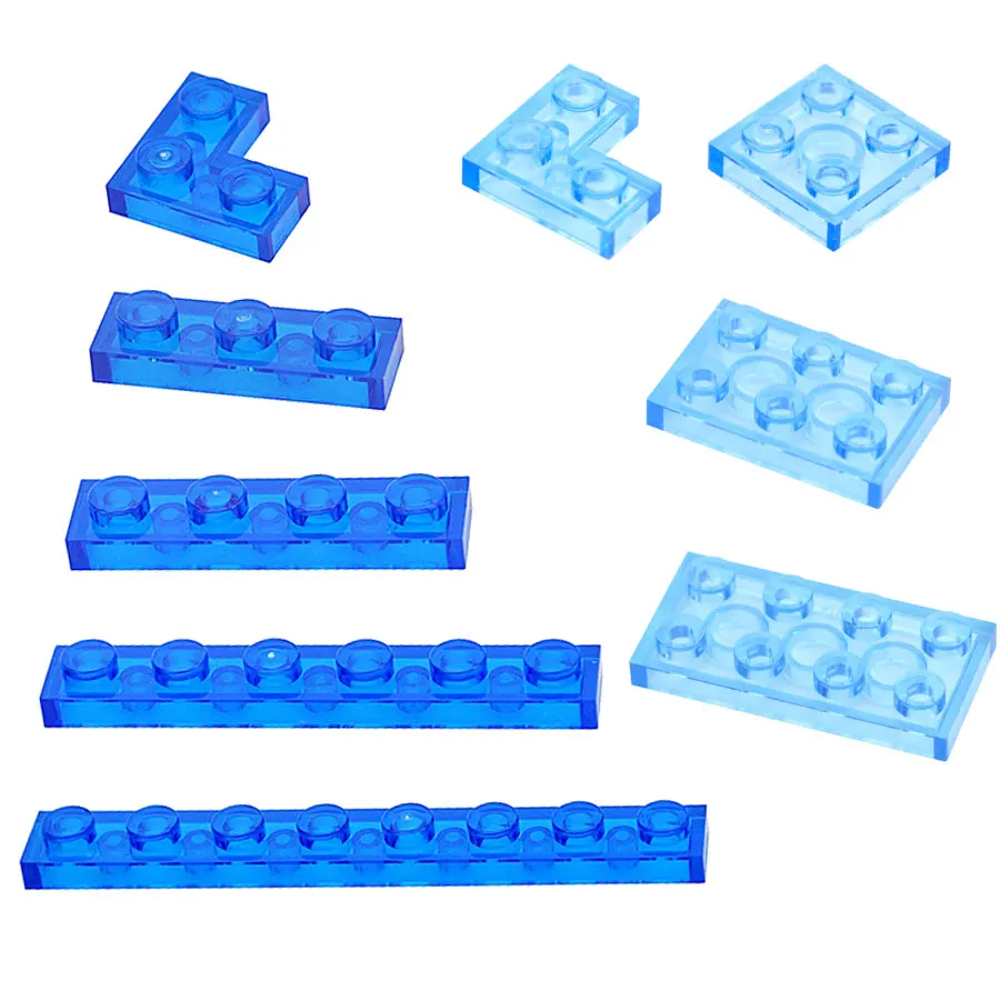 

Transparent Building Blocks DIY Thin Figures Bricks 1x2 2x2 2x4 Dots Assemblage Construction 1*2 2*2 2*4 Dots 3023 3022 3020