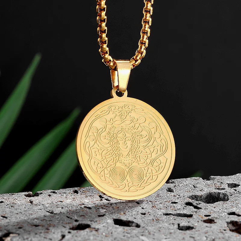 

Exquisite Stainless Steel Popular Myth Long Hair Ladies Trendy Jewelry Gift Necklace for Women