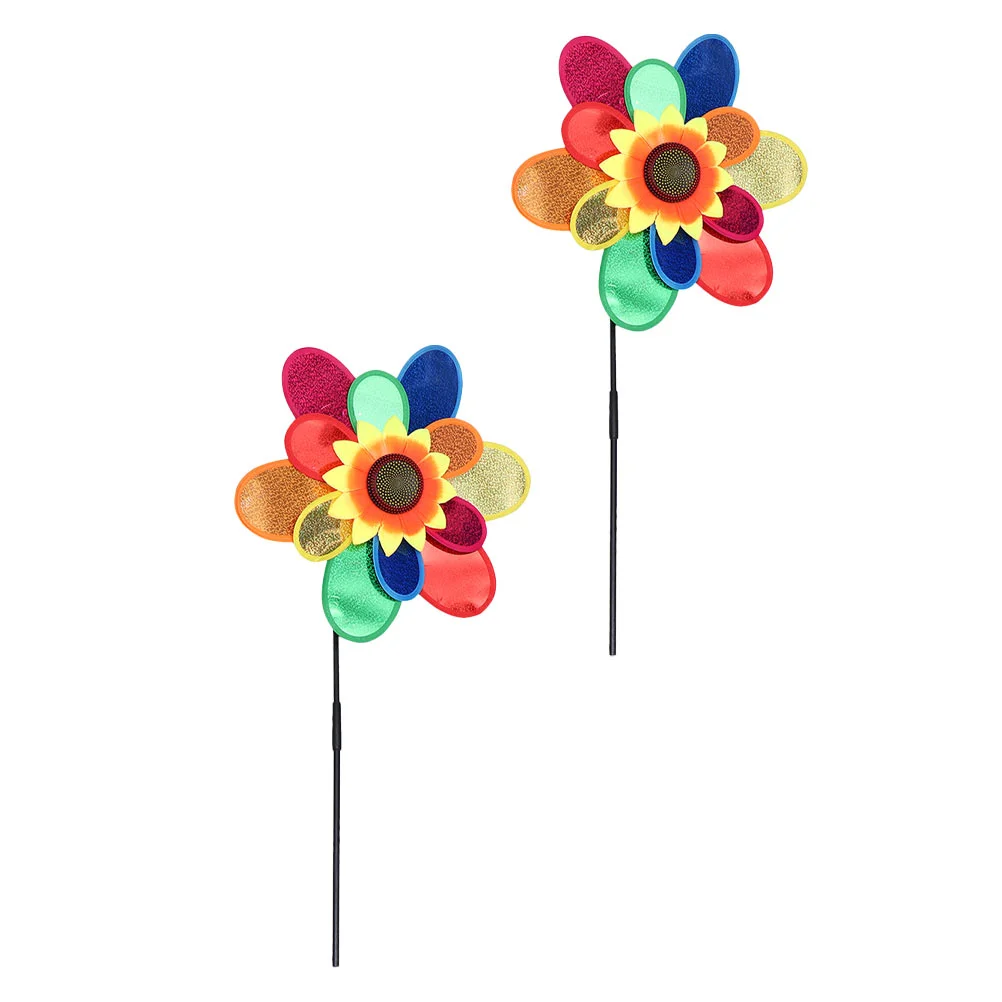 2-шт подсолнечник ветряная мельница украшение декоративная вертушка Winnower