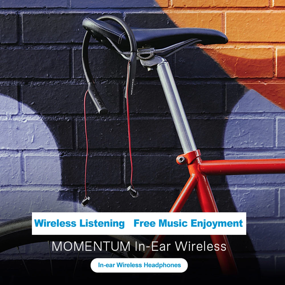 100% Оригинальные беспроводные Bluetooth наушники Sennheiser Momentum In-Ear для спорта с функцией шумоподавления и NFC-технологией.