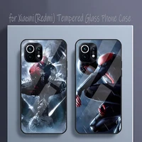 spiderman and venom phone case tempered glass for redmi k20 k30 k40 k50 proplus 9 9a 9t note10 11 t s pro poco f2 x3 nfc cover
