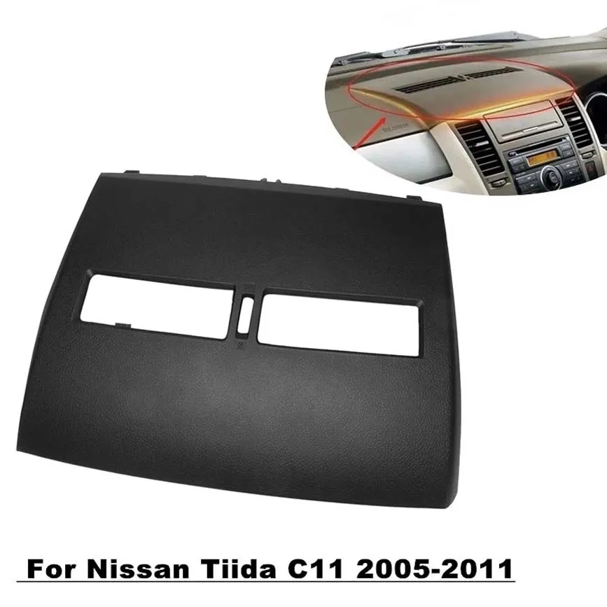 

Отделка для выходного отверстия автомобильного кондиционера-приборная панель, вентиляционные отверстия для кондиционера, чехол для Nissan Tiida 2005-2011, черный