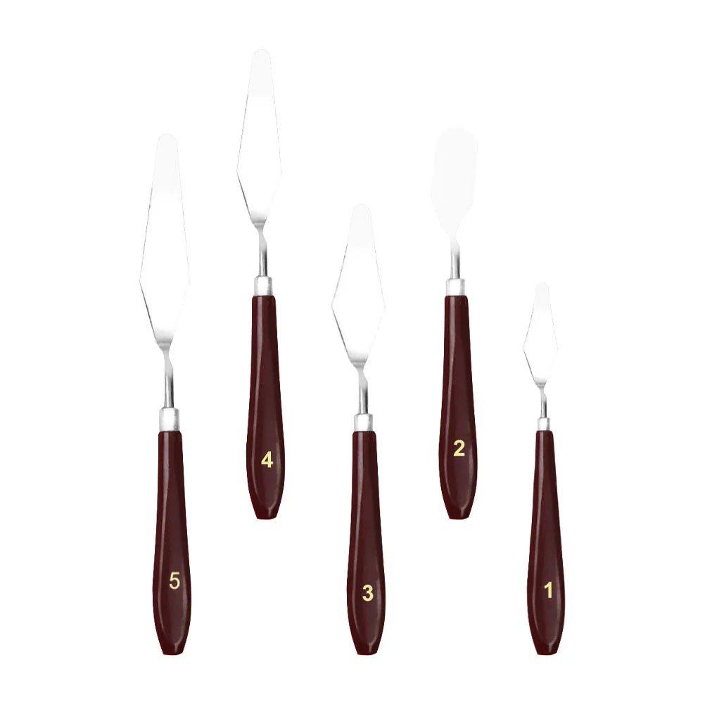5 Spatula Premium Professional Prime Scraper for Painting Pigment