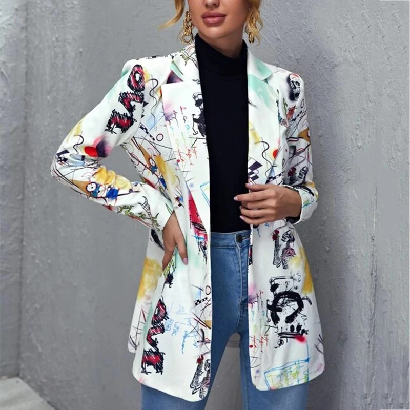 Женский винтажный блейзер с надписью необычный пиджак в стиле High Street новинка 2022