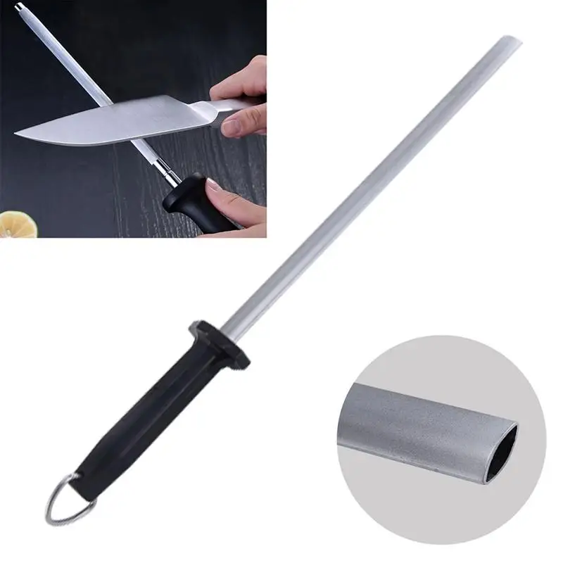 

1 Pc Diamond Carbon Steel Professional Sharpener Rod Gourmet Sharpening Stick with 20.5CM Polishing Area
