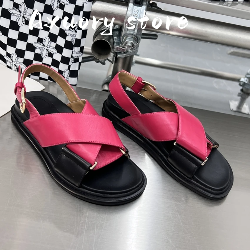 Summer SANDALS Woman Sandals Woman Round Toe Summer Sandals Woman Summer Shoes Back Strap 2023 New Outdoor Travel