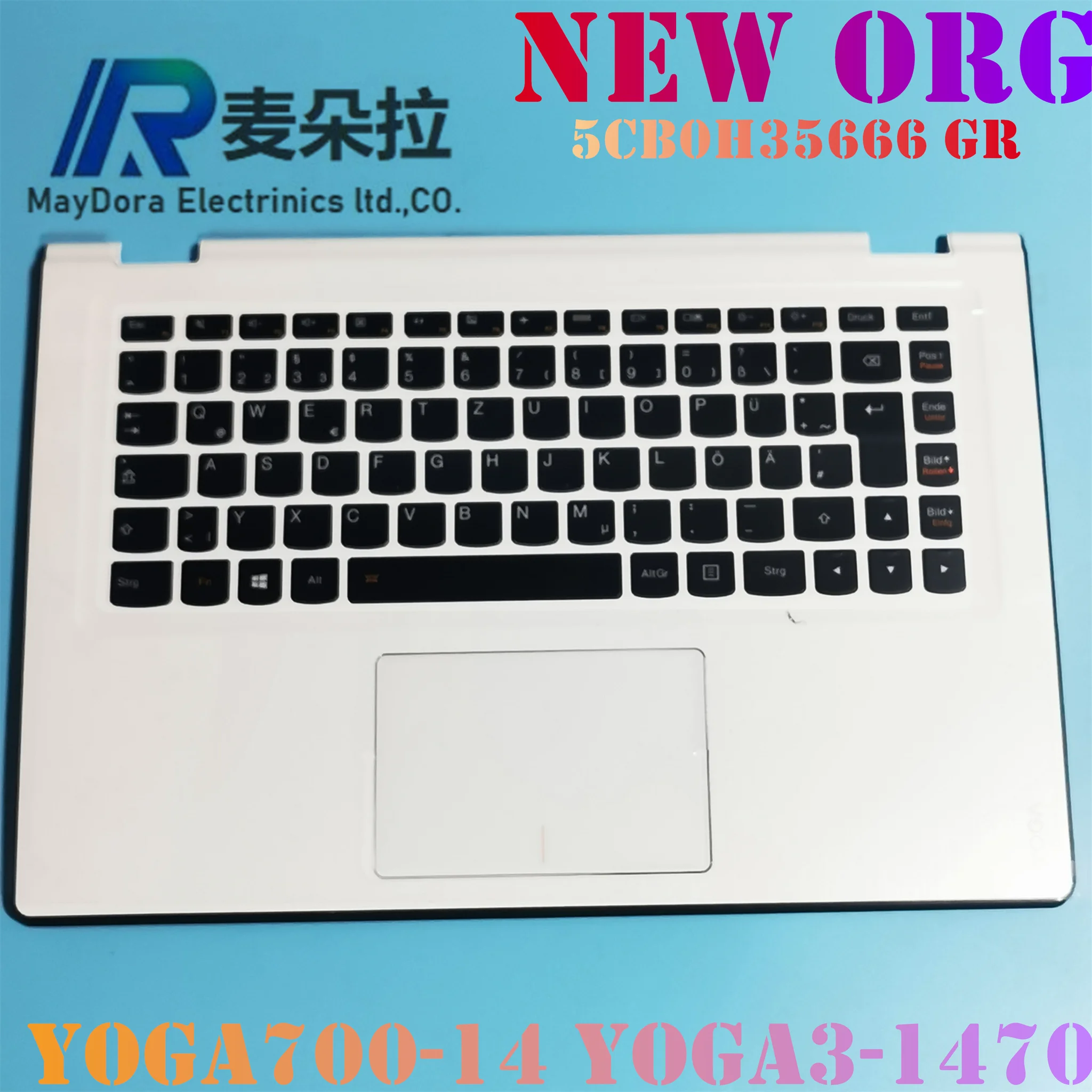 GR Германия IT BG ND Подсветка клавиатуры палитра в сборе для Lenovo YOGA700-14 3-1470 1480 1435 W/тачпад белый