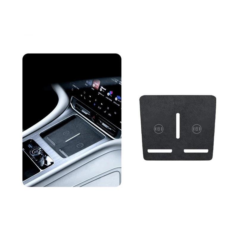 

Для Aito M9 2024 панель беспроводной зарядки с центральным управлением замшевая Защитная Наклейка Алькантара аксессуары для интерьера