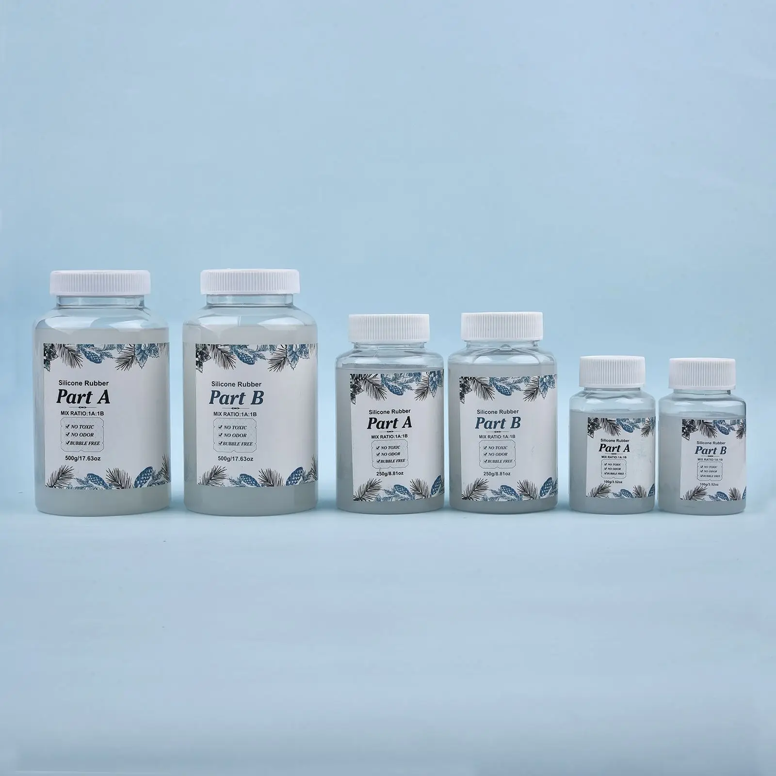 200/500 г/1000 г силиконовая форма жидкость AB 1:1 резина простая в использовании