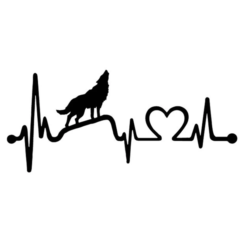 

Vinyl Decal The Roaring Wolf Car Sticker Auto Decors on Waterproof and Sunscreen Car Body Bumper Rear Laptop15cm