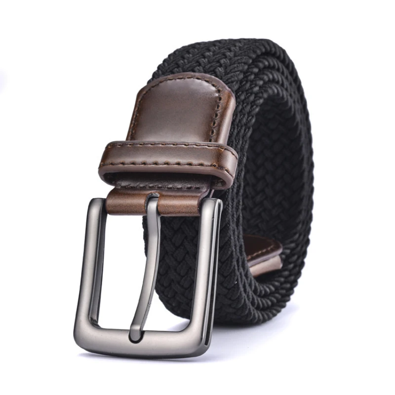 New Men and Women Imported Rubber Silk Elastic Force Braid Belt Tide Elastic Young Men's Belt luxury belt designers 3.3cm