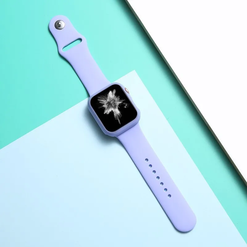 Sport loop For Apple Watch Ultra Band 49mm 40mm 44mm 42/38mm Soft Silicone Bracelet iWatch series 8 7 6 SE 5 4 3 41mm 45mm Strap