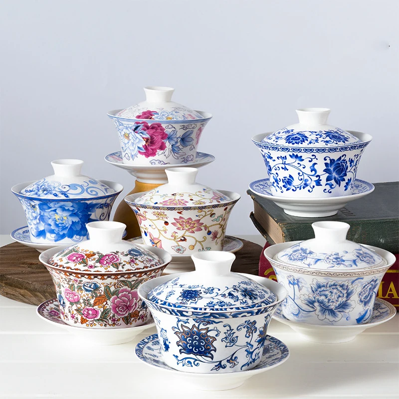 Bowl Cup Three Talents Bowl Three Fort Eight Treasure Tea