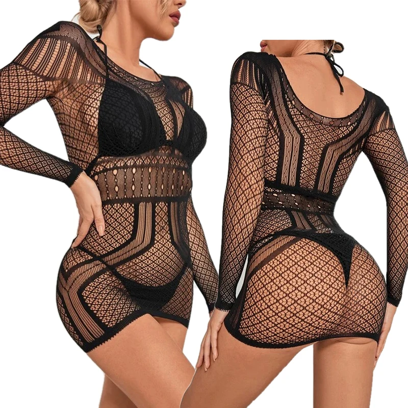 

Купальный костюм, накидка, сексуальное пляжное платье, одежда для вечеринок, прозрачная сетчатая Прозрачная женская ночная рубашка, пляжна...