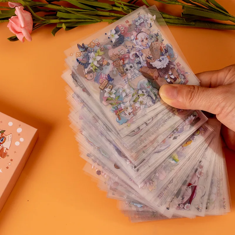 

The Great Acient Floral PVC Stickers Set Vintage Chinese Style And Lovely Anime Theme Stationery 8*8cm