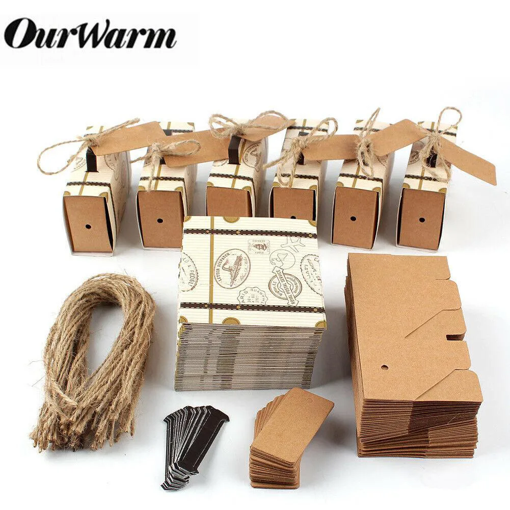 

10/20Pcs Mini Suitcase Candy Box Kraft Paper Gift Boxes Wedding Anniversary Favours Birthday Party Decor Gift Packaging