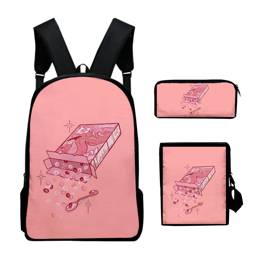 

Cartoon flim flam flamingo 3pcs/Set Backpack 3D Print School Student Bookbag Travel Laptop Daypack Shoulder Bag Pencil Case