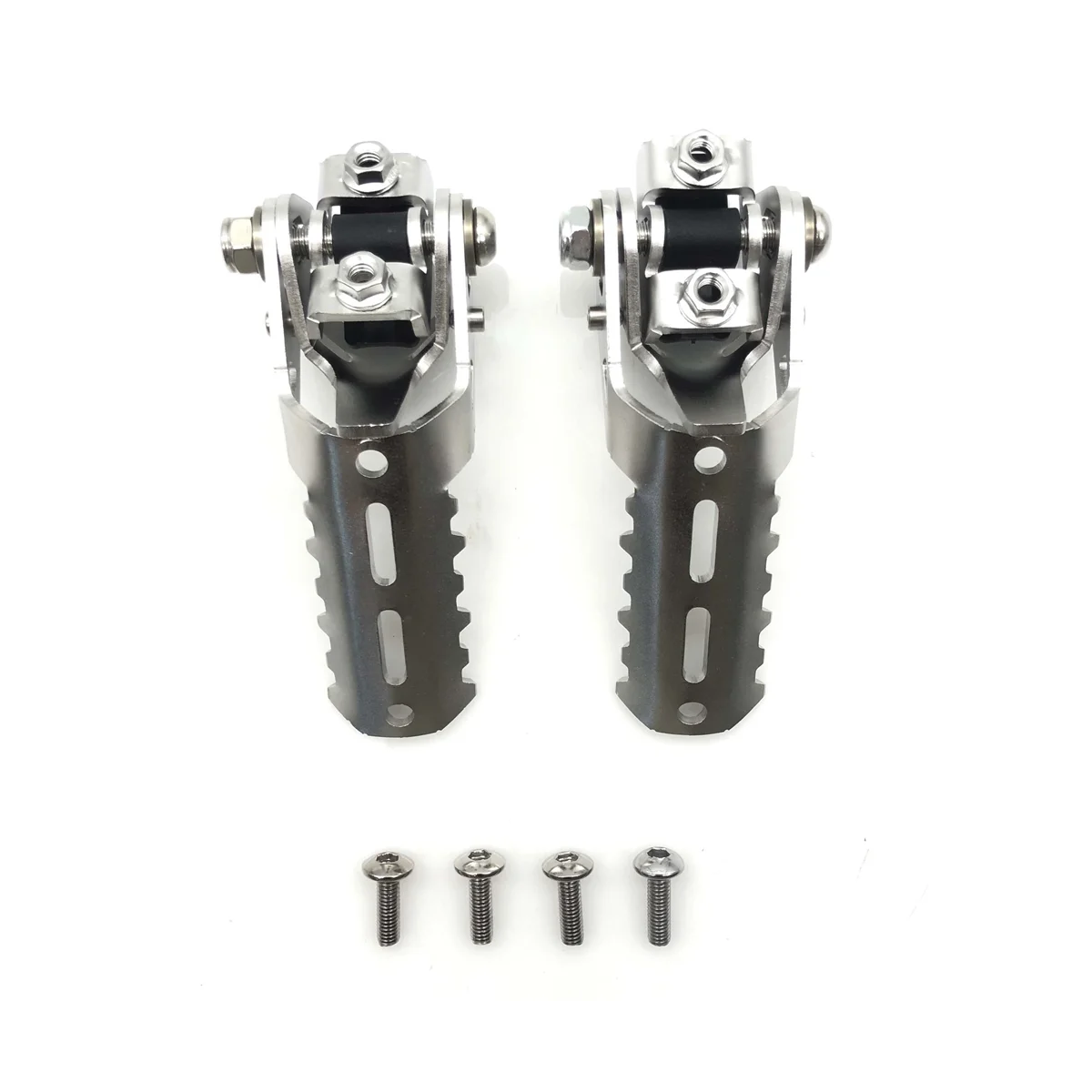 

Motorcycle Front Driver Highway Footrest Folding Footpeg Clamps 22-25Mm for Honda CRF1000L Africa Twin for BMW(Silver)