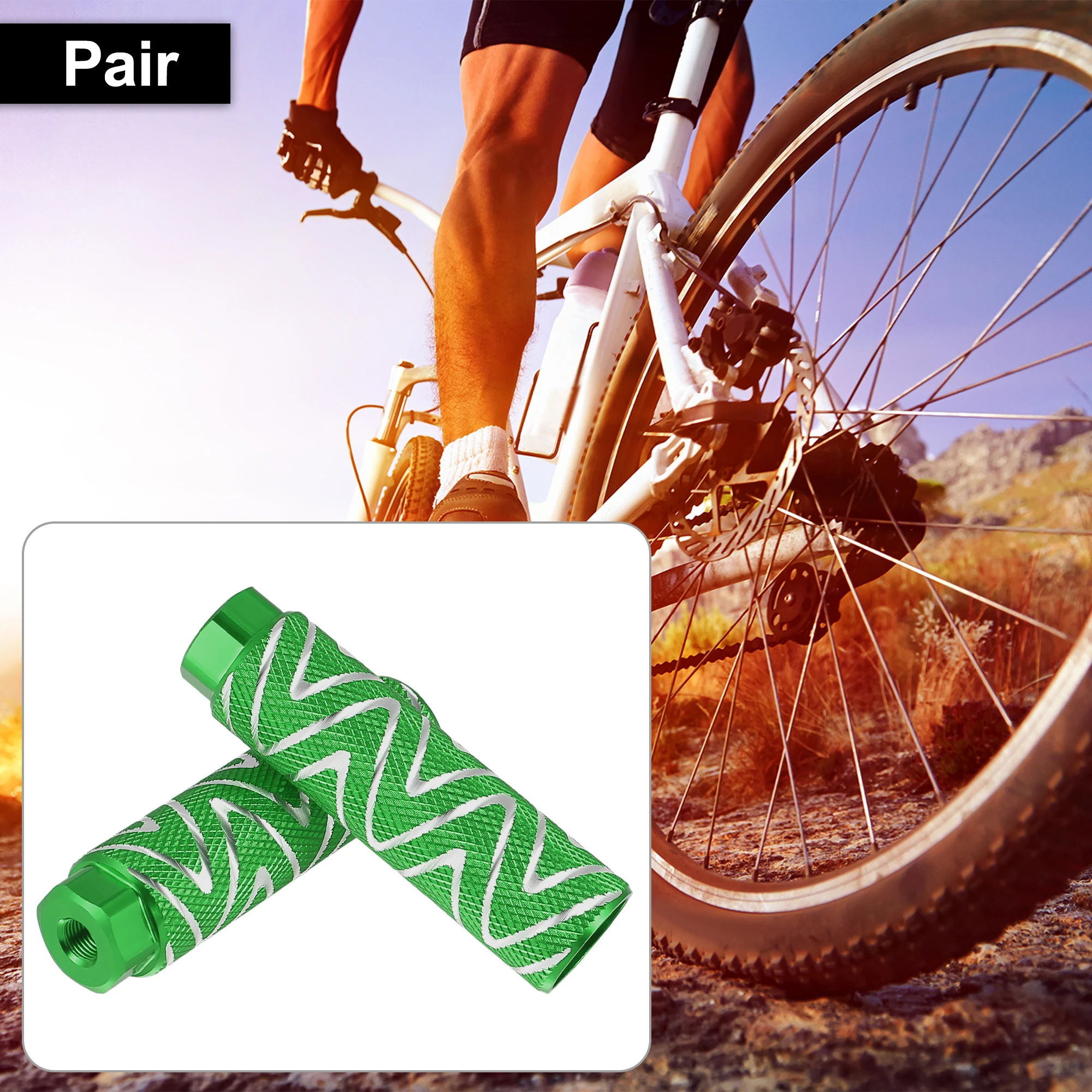 X Autohaux 1 Pair Axle Rear Foot Pegs Footpegs Universal Aluminum Alloy Rests for BMX MTB Bike Bicycle Pedals 3/8" - купить по