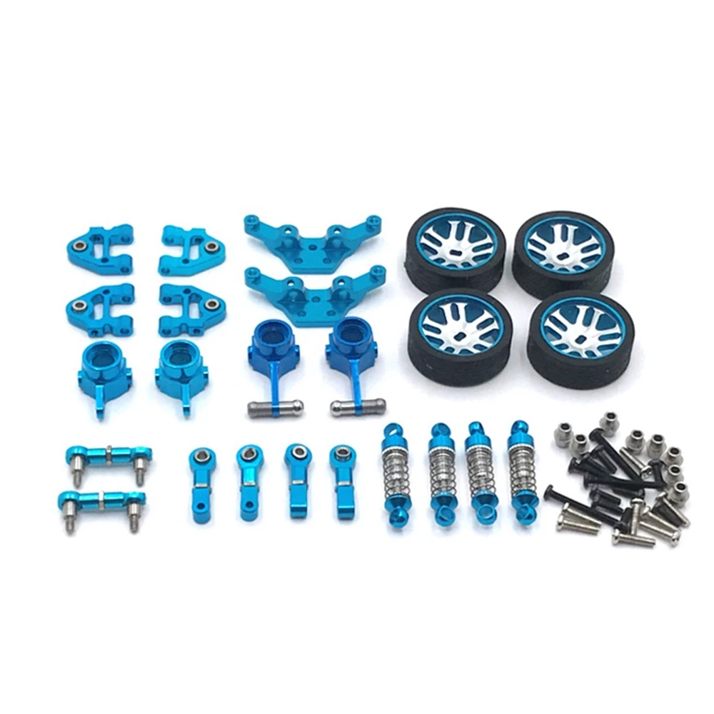 

Metal Full Set Upgrade Parts Lower Arm Steering Cup Shock Absorber for Wltoys 284131 K969 K979 K989 P929 1/28 RC Car,2