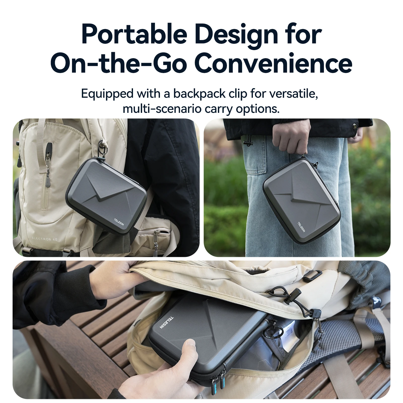TELESIN водонепроницаемый регулируемый чехол для переноски защитная сумка коробка