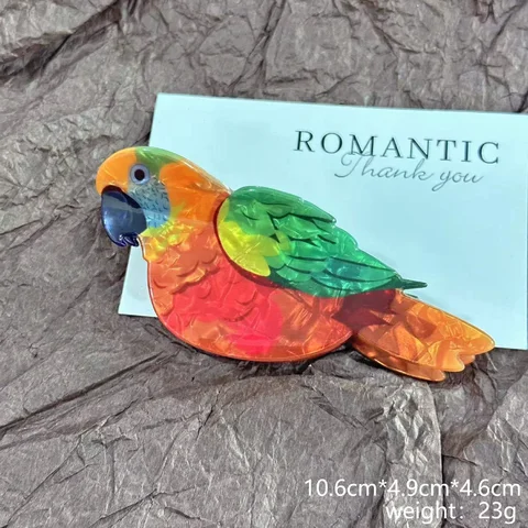 Акриловый коготь для волос с дизайном птиц