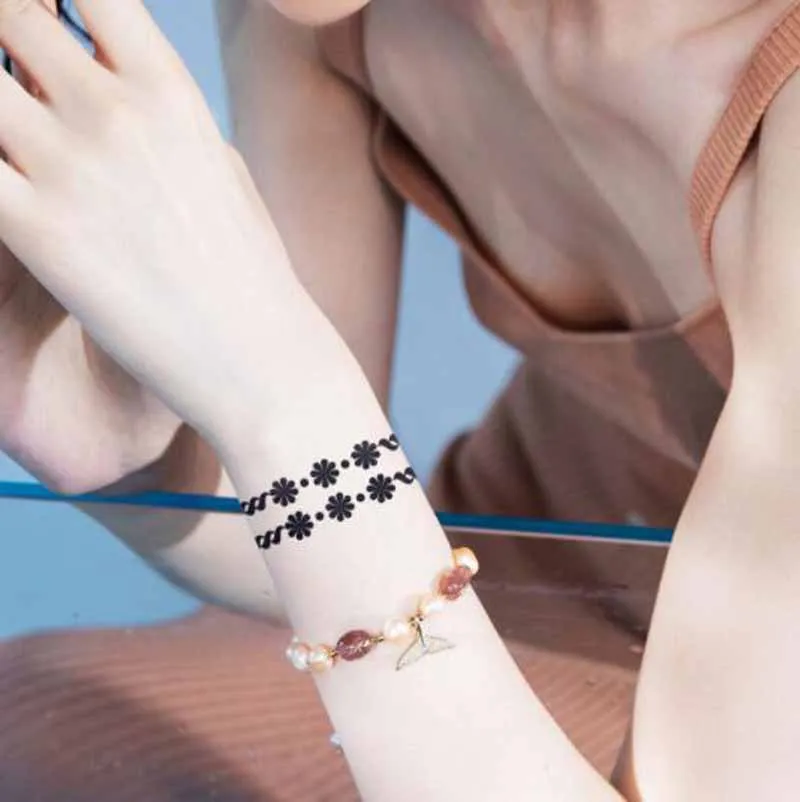 Водостойкая временная татуировка искусственная хна полые фототатуировка шаблон