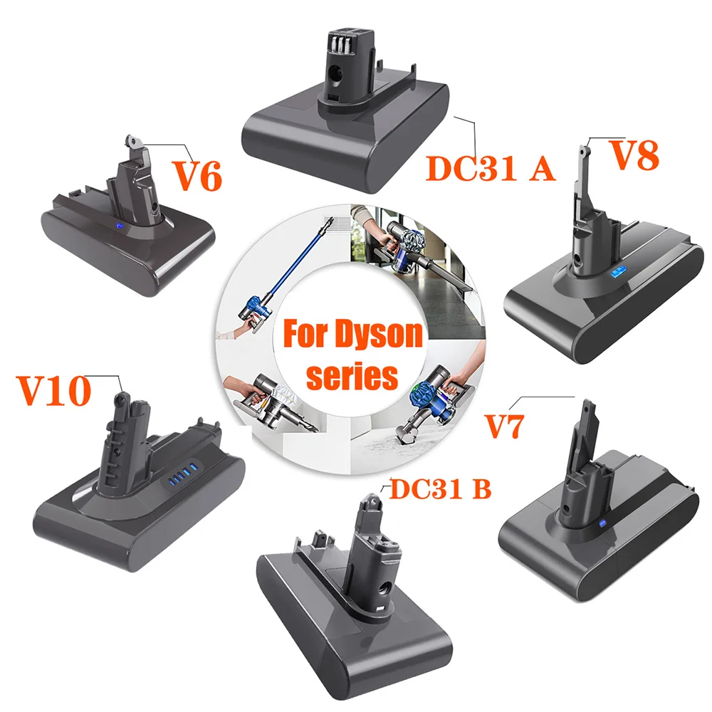 

new21.6V 6000mAh Replacement Battery for Dyson series Absolute Handheld Vacuum Cleaner Dyson V8 Battery V8 series SV10