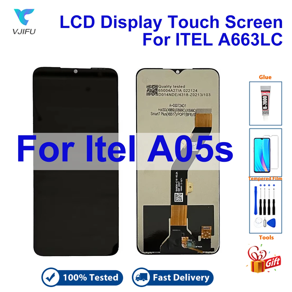 ЖК-дисплей для Itel A05s сенсорный экран A663LC дигитайзер детали замены с бесплатными