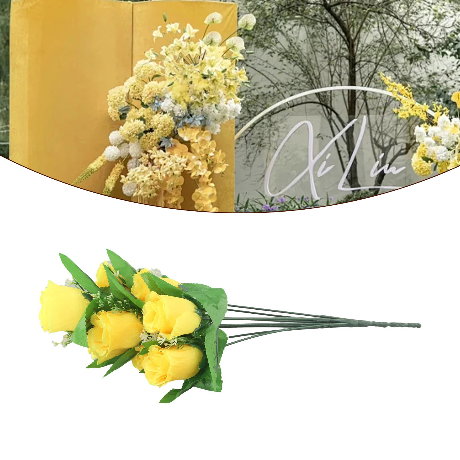 Новинка 10 головок искусственных роз бутон свадебная фотография украшение для