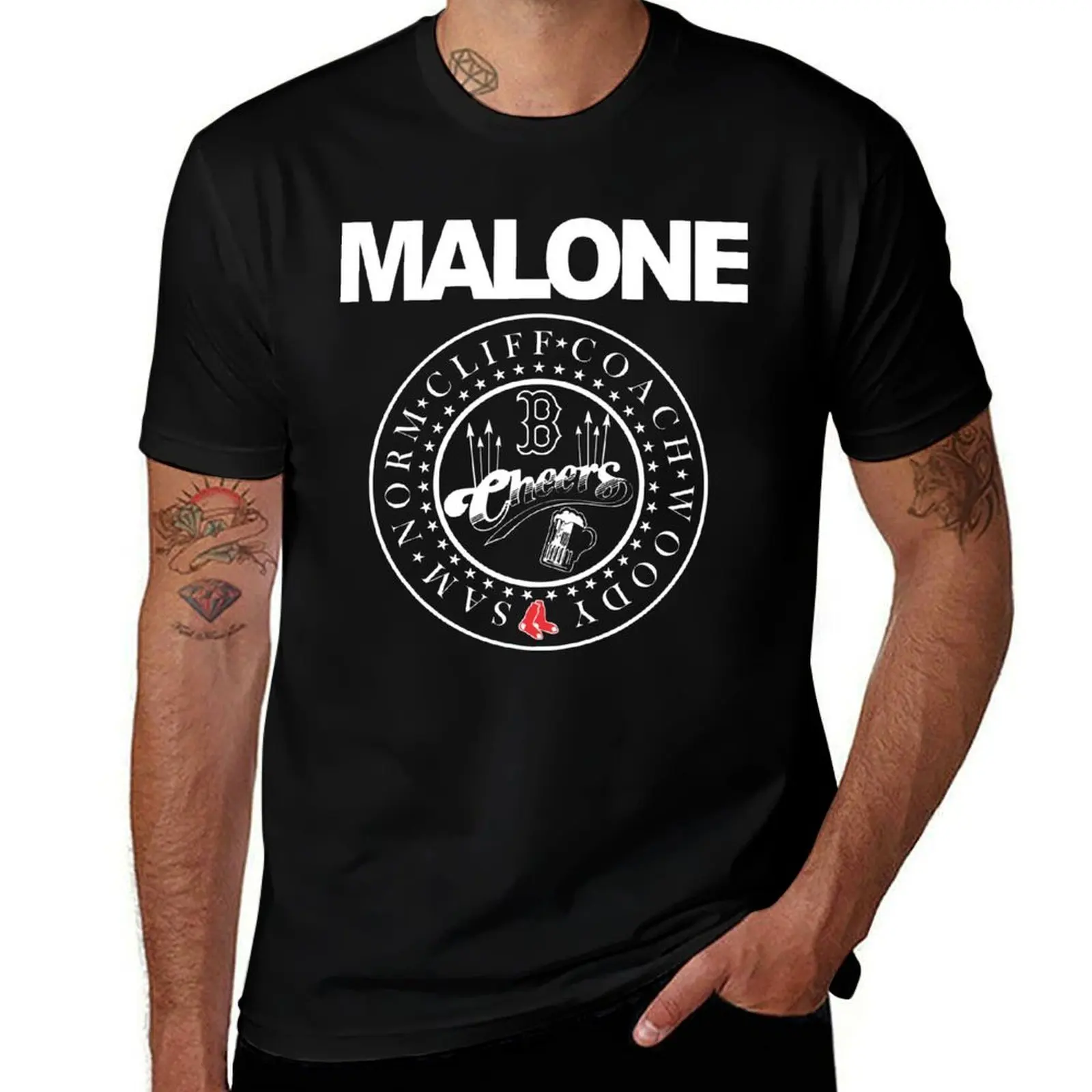 Фото Футболка Malone с принтом в стиле стритвир №1