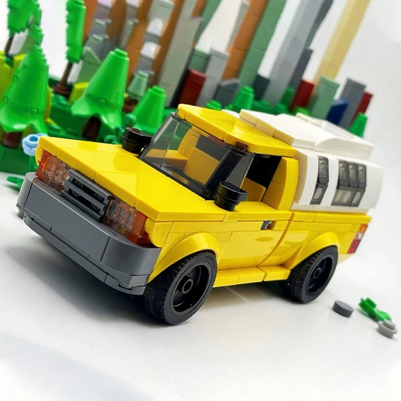 Фото Набор для сборки 268 деталей: Грузовик-пиццерия MOC из серии Story Racing Car, модель для демонстрации, креативный набор, настольная игрушка, подарок для коллекционеров №2